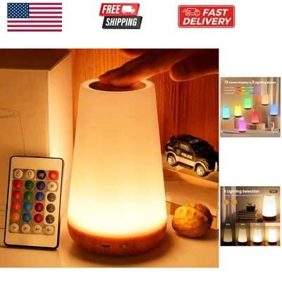 Night Light, Dimmable Touch Lamp for Bedroom, Portable Table Bedside Lamp, 5 ... - Image 1 of 4