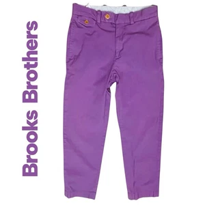 Brooks Brothers Clark Fit Hose Herren 30x32 Lila Stretch Chinohose - Bild 1 von 8