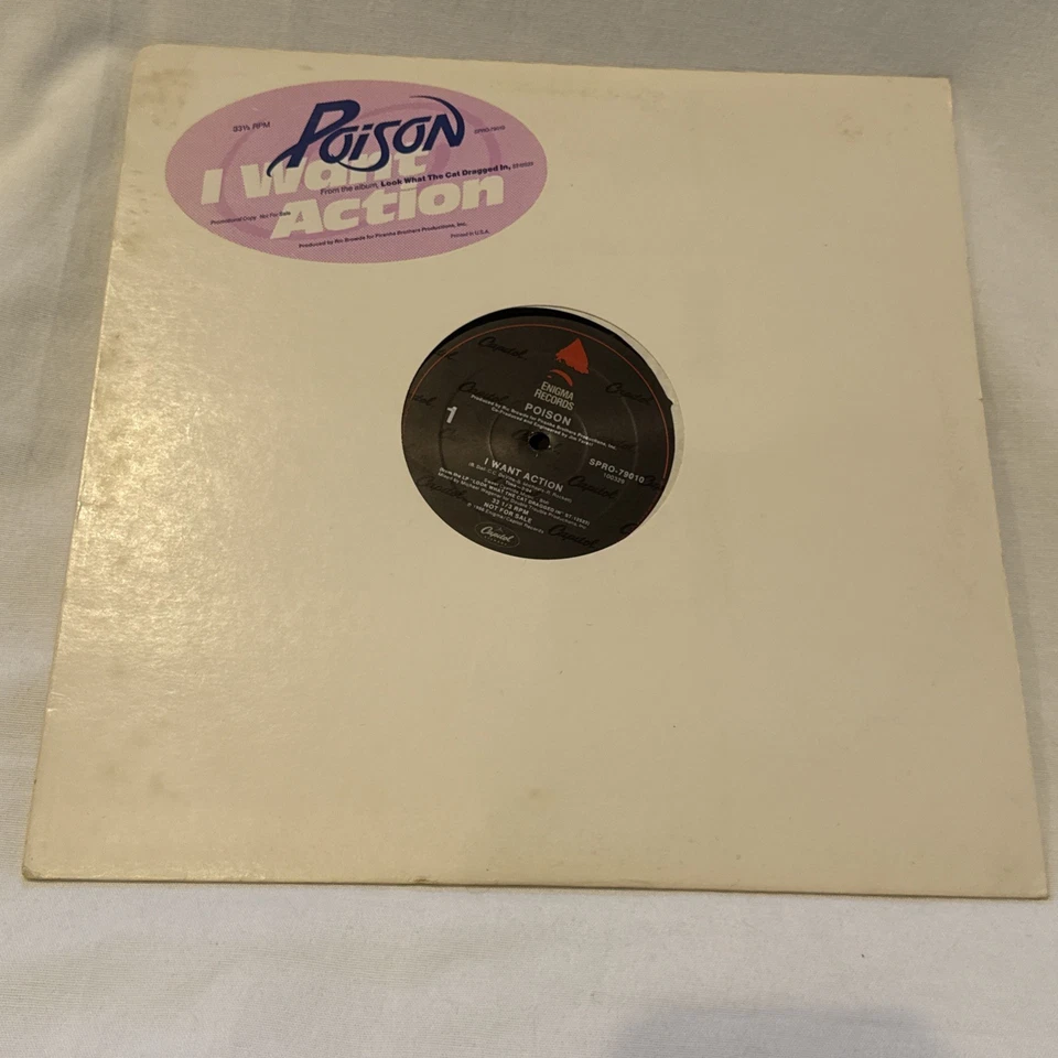 Poison - I Want Action Vinyl Single 12" - 1986 - Image 1 of 4