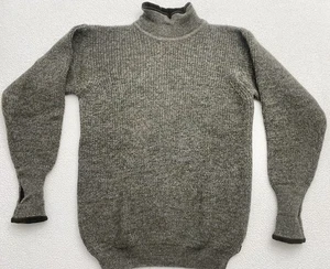Suéter de Lana Barbour Cuello Sin usar, para Hombres Grandes Lazos para el Pulgar Gris-Verde Ish Escocia - Imagen 1 de 11