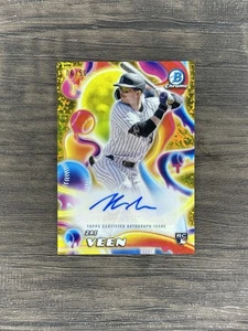 2025 Bowman Chrome Melt Mashers Zac Veen Rookie Gold Refractor Auto /50 Rockies - Bild 1 von 2
