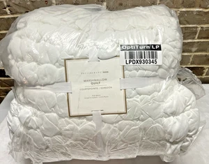 Pottery Barn Marshmallow Jersey Quilt Elfenbein Bettwäsche Puffy Full/Queen Size NEU - Bild 1 von 6