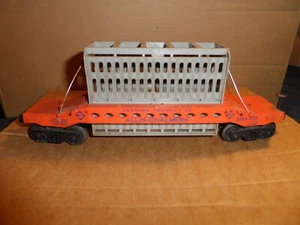 VINTAGE 60'S LIONEL O GAUGE ALLIS CHALMER CONDENSOR FLAT CAR (AJ) - Picture 1 of 3