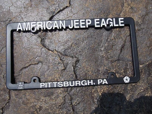 American Jeep Eagle Chrysler Dealership License Plate Frame Pittsburgh PA - Picture 1 of 8