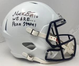 Nick Singleton Signed PSU F/S Helmet "We Are... Penn State!" Insc Fanatics 291 - Picture 1 of 7