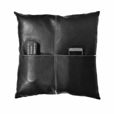 Leather Pillow Cover Cushion Throw Case Real Soft Decorative 20 Decor Genuine 6 - Image 1 of 3