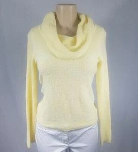 Womens Long Sleeve Sweater Yellow Cowl Neck Top NY & CO Size XS - Picture 1 of 5