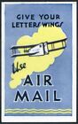 1935C Kgv Airmail Label - Give Your Letters Wings...Use Air Mail - Imperial