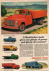 1949 Studebaker 2R5 Pickup & 2 Ton Truck Original Color Ad - Picture 1 of 1