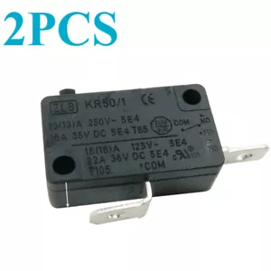2PCS ZLB KR50/1 COM and NO 2 Pins No Lever Micro Limit Switch Normally Open - Picture 1 of 4