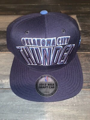 Chapéu Snapback Masculino Oklahoma City Thunder Adidas NBA Autêntico Draft Basquete - Imagem 1 de 4