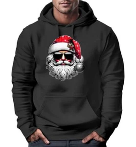 Hoodie Herren Weihnachten Motiv Santa Claus Cool Ugly XMAS Sweater Kapuzenpulli - Bild 1 von 4