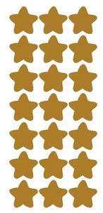  1-1/4" Gold Star Stickers Wedding Envelope Seals School Arts & Crafts  - Picture 1 of 1