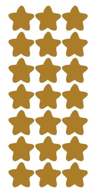  1-1/4" Gold Star Stickers Wedding Envelope Seals School Arts & Crafts  - Image 1 of 1