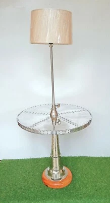 Floor Shade Lamp With Bedside Vintage Aviator Cafe Table Attached Without Shade - Image 1 of 4