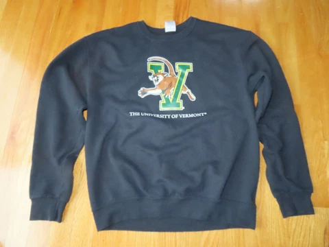 Vintage Jerzees Label - VERMONT UNIVERSITY CATAMOUNTS (MED) Sweatshirt Cover