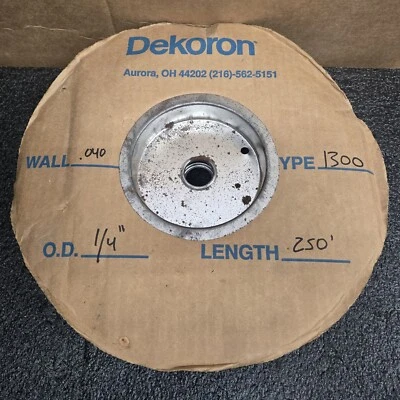 NOS 250' Roll of Synflex Dekoron 1300 Coated Aluminum Tubing 1/4"OD  Dekabon - Image 1 of 4