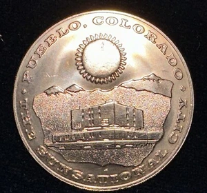 1870 - 1970 Pueblo Colorado Centennial .925 Silver Medal CSU PUEBLO USC - Picture 1 of 6