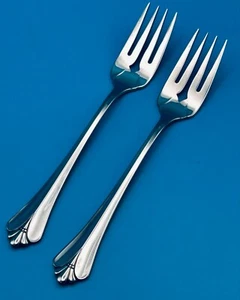 2 Oneida ROYAL FLUTE Salad Dessert Forks 6 3/4" Stainless Flatware Community - Picture 1 of 12