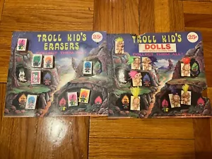 Vintage gumball VENDING MACHINE display Cards Trolls Lot Of 2 - Picture 1 of 3