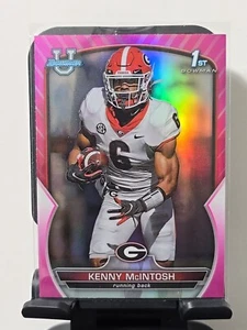 Bowman 2022 cromo U rosa refractor #44 Kenny McIntosh Georgia Bulldogs - Imagen 1 de 6