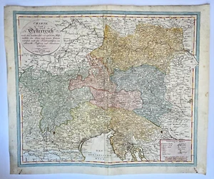 AUSTRIA 1819 PASEO DE JOHANES GRANDE MAPA ANTIGUO SIGLO 19 - Imagen 1 de 13