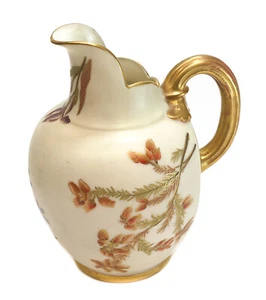Royal Worcester handbemalter Porzellan Krug Rouge Elfenbein 6,25 Zoll - Bild 1 von 4
