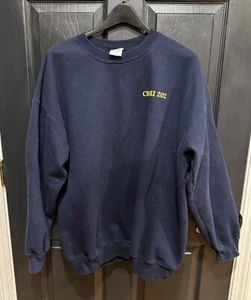 U.S. Navy Construction Battalion Maintenance Unit 202 XL Sweatshirt Blue CBMU - Picture 1 of 5