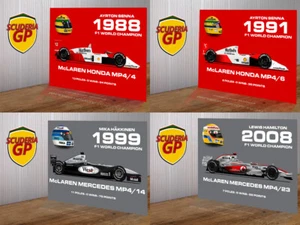 Letrero de metal para obras de arte McLaren F1 Champion Senna Prost MP4/4 MP4/5 MP4/6 - Imagen 1 de 9