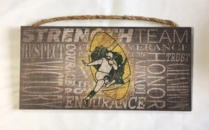 GREEN BAY PACKERS Heritage Word Collage WOOD SIGN 6" x 12" FREE USA SHIPPING - Picture 1 of 1