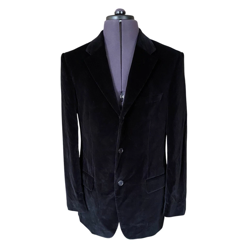 Hugo Boss ASTAN/HAGO Blazer Jacket Black Velvet 3 Button Cotton Men's EU50 UK38R - Image 1 of 4
