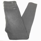 7 For All Mankind Skinny Jeans W31 UK 12-14 schwarz verblassende Damen RMF07-SM