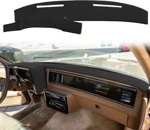 Black Dashboard Cover Mats Anti-Glare Pads Fits Monte Carlo El Camino Malibu - Picture 1 of 3
