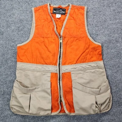 Wild Hare Orange Tan Shooting Vest Uplan Game vest Canvas Mens Large Hunting - Image 1 of 4