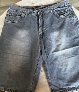 Raider Jean Co LONG Baggy Jean Shorts Size 46 Jorts Wide Leg Skate Y2K Hip Hop - Picture 1 of 10