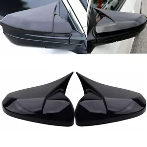 OX Horn Black Mirror Cover Caps Fits 20162021 Honda Civic Sedan Coupe Hatchback - Picture 1 of 13