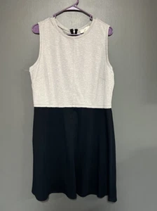 Forever 21 Plus Women’s Sz XL Dress Sleeveless Heather Gray Navy Short Length - Picture 1 of 9