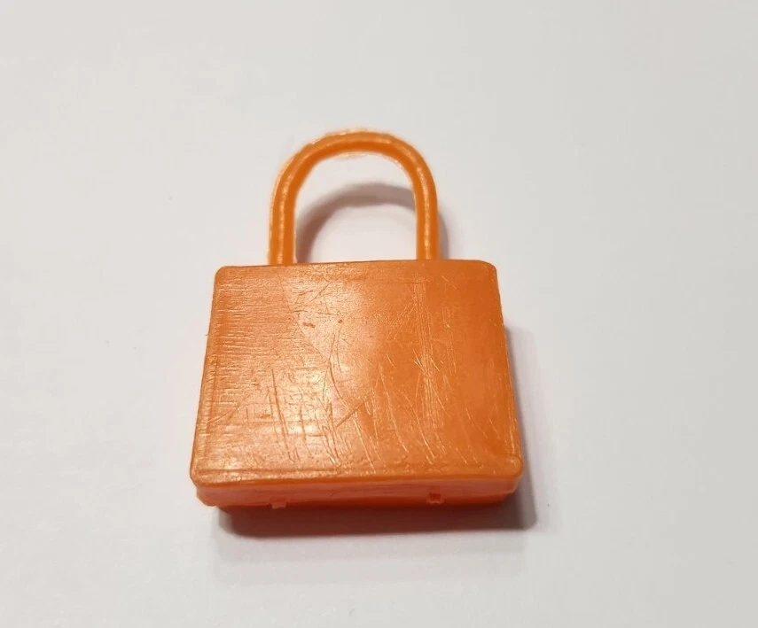 BARBIE DOLL ACCESSORIES ORANGE SMALL SUITCASE TRAVEL CASE OPENS TOMMY KELLY - Image 1 of 3