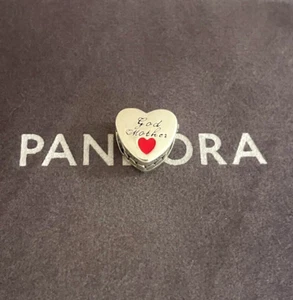 Pandora Gadmother Exclusive Heart Charm Bead Sterling Silber Dangle Charm - Bild 1 von 4