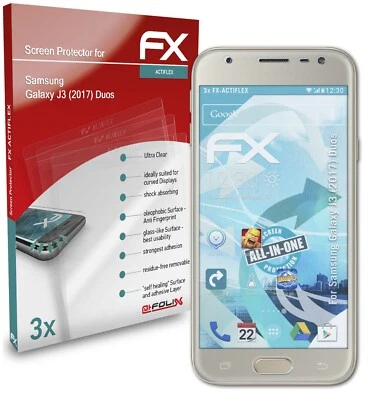 3x Lámina Protectora para Samsung Galaxy J3 (2017) Duos transparente&flexible - Imagen 1 de 4