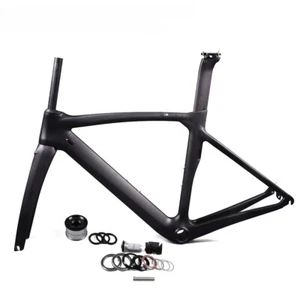 700*23C Carbon Fiber Road Bike Frames U Disc Brake BB386 Bicycle Frameset - Picture 1 of 48