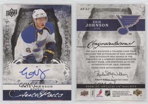 2008-09 Upper Deck Artifacts Autofacts Erik Johnson #AF-EJ Auto