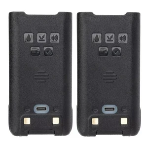 2X 2200mAh Battery with Type-c Port For Baofeng UV-9R PRO 9R PLUS Two Way Radio - Picture 1 of 3