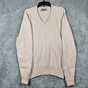Clan Douglas Pullover Herren L Peach Pure Cashmere Scotland V-Neck Strickpullover - Bild 1 von 11