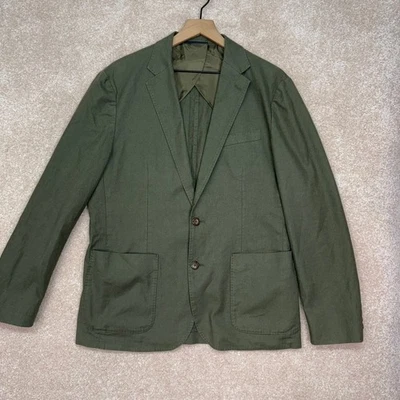 J.Crew классический крой костюм куртка мужской размер средний зеленый конопли органический хлопок - Изображение 1 из 4