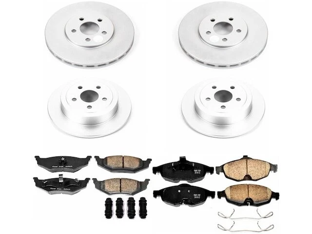 Front and Rear Brake Pad and Rotor Kit For 2001-2006 Chrysler Sebring KQ576PG - Image 1 of 1