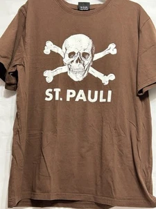 St Pauli Soccer Team Football Tshirt Skull Spell Out Logo XXL - Picture 1 of 7