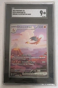 Charizard Ex 199/165 SGC 9 151 2023 Pokémon TCG Special Illustration Rare - Picture 1 of 2