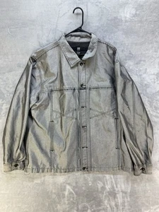 Vintage MFG Marithe Francois Girbaud Silver Metallic Jeansjacke Gr. XXL - Bild 1 von 9