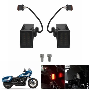 Front LED Light Turn Signals For Harley Softail Low Rider FXRST ST FXLRST 22-25 - Picture 1 of 11